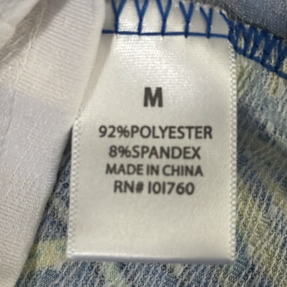 Merald 18 Tropical Blue and Green Women's Skort. Size M - Picture 6 of 6